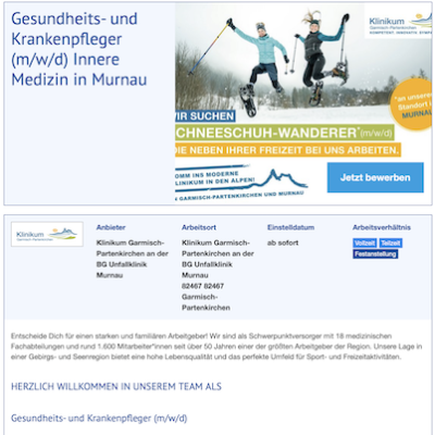 Gesundheits- und Krankenpfleger (m/w/d) Innere Medizin in Murnau
