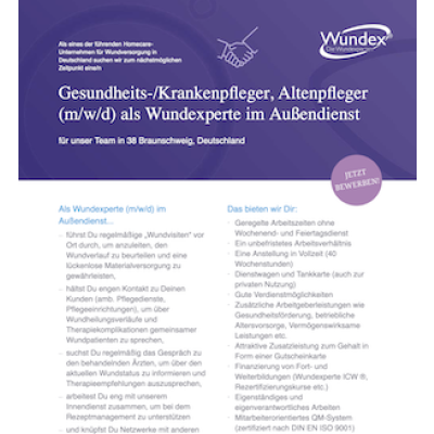 Gesundheits-/Krankenpfleger, Altenpfleger (m/w/d) als Wundexperte im Außendienst