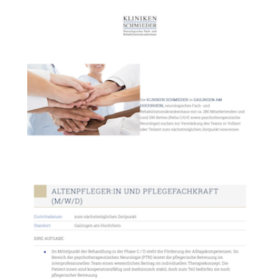 Altenpfleger:in und Pflegefachkraft (m/w/d)