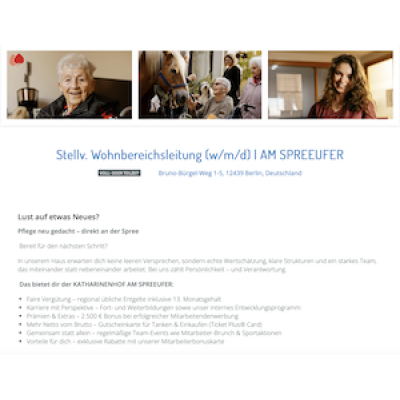 Stellv. Wohnbereichsleitung (w/m/d) | AM SPREEUFER