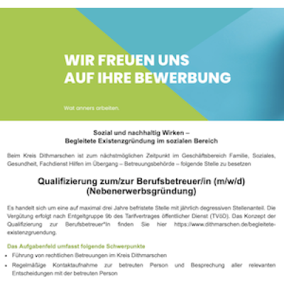 Qualifizierung zum/zur Berufsbetreuer/in (m/w/d) (Nebenerwerbsgründung)