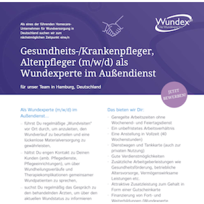 Gesundheits-/Krankenpfleger, Altenpfleger (m/w/d) als Wundexperte im Außendienst