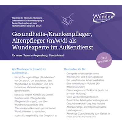 Gesundheits-/Krankenpfleger, Altenpfleger (m/w/d) als Wundexperte im Außendienst