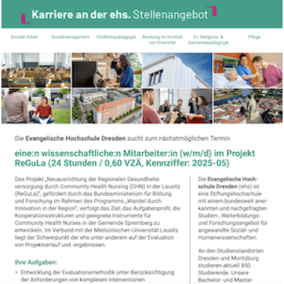 Wissenschaftliche:r Mitarbeiter:in (w/m/d) im Projekt ReGuLa
