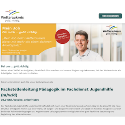 Fachstellenleitung Pädagogik im Fachdienst Jugendhilfe (m/w/d)