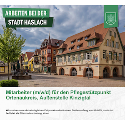 Mitarbeiter (m/w/d) für den Pflegestützpunkt Ortenaukreis, Außenstelle Kinzigtal