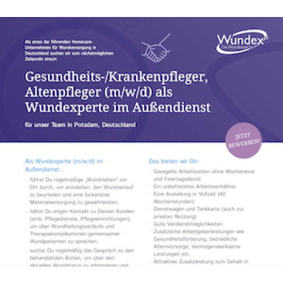 Gesundheits-/Krankenpfleger, Altenpfleger (m/w/d) als Wundexperte im Außendienst