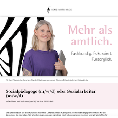 Sozialpädagoge (m/w/d) oder Sozialarbeiter (m/w/d)