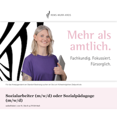 Sozialarbeiter (m/w/d) oder Sozialpädagoge (m/w/d)