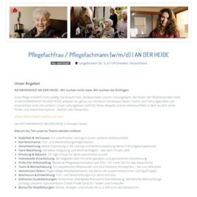 Pflegefachfrau / Pflegefachmann (w/m/d) | AN DER HEIDE